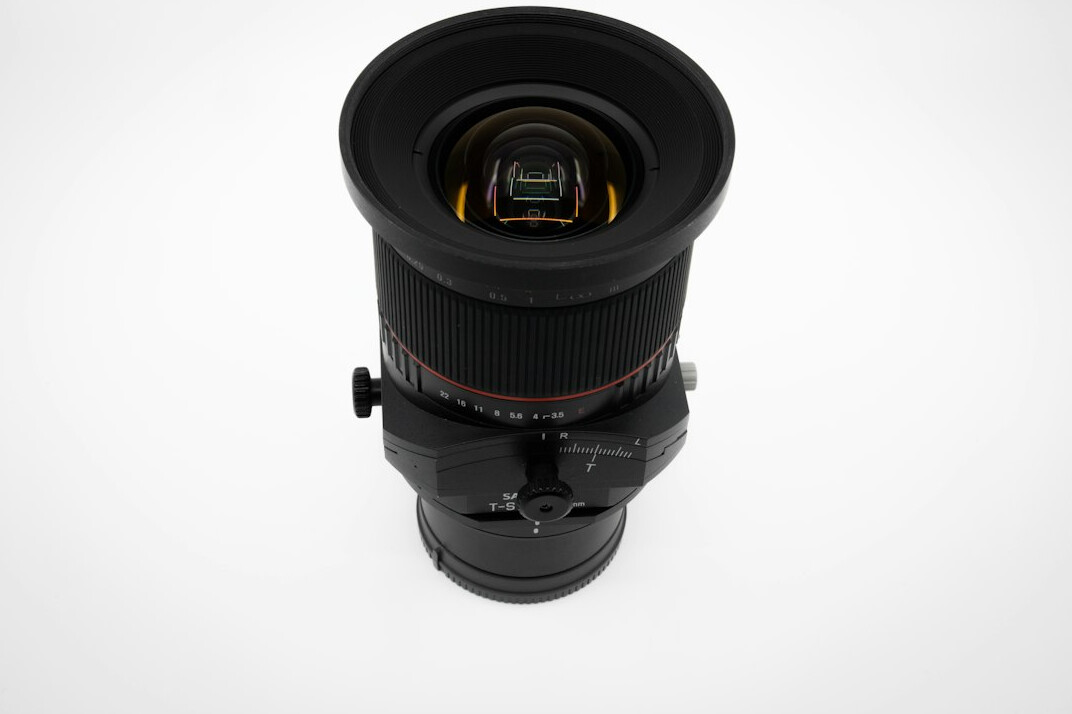 Professional broadcast camera lens close-up